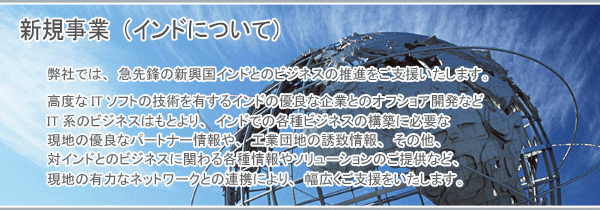新規事業(インドについて)